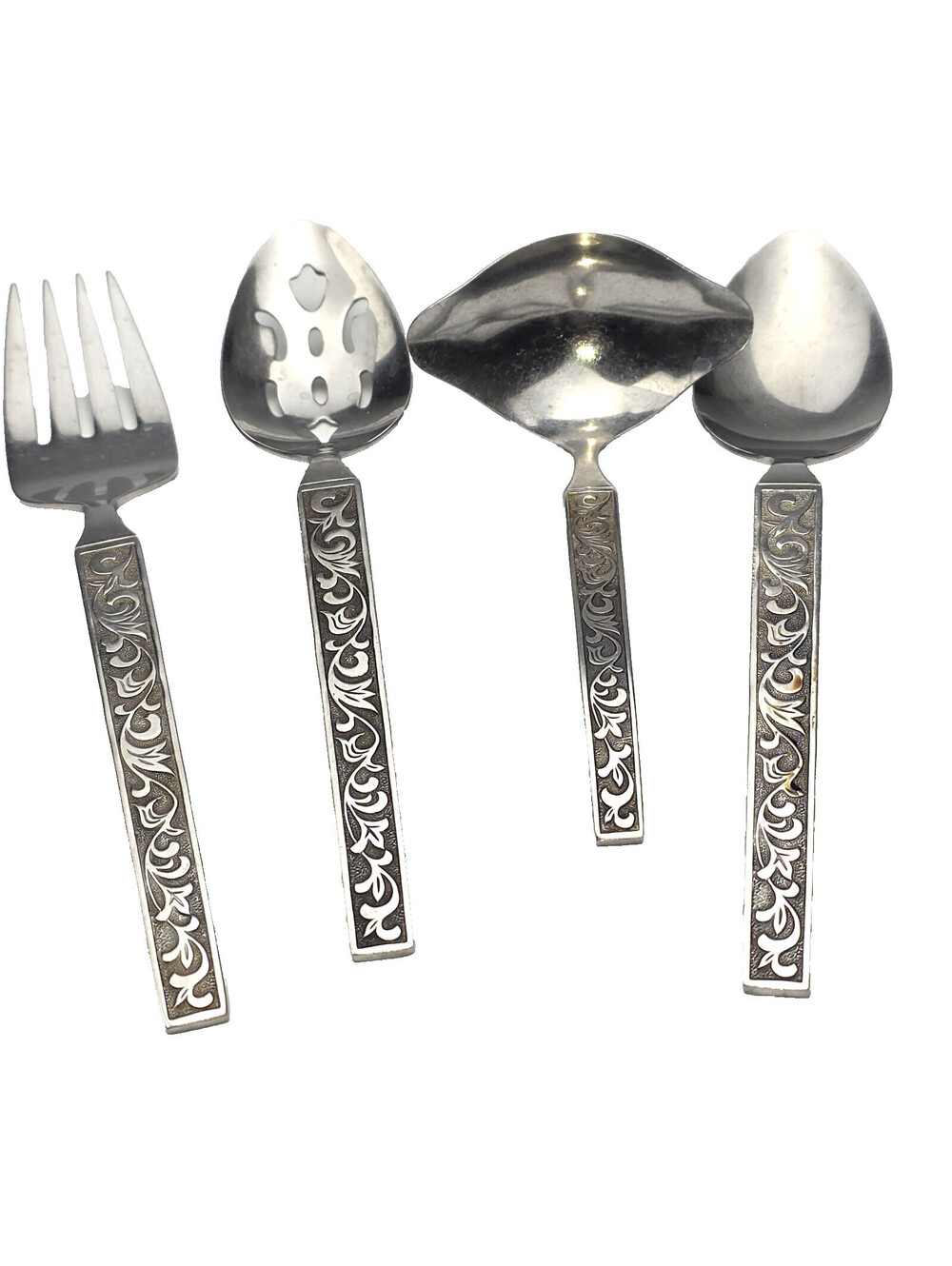 Flatware Riviera Cordova Stainless  Hostess Set 4 Piece MCM Japan  Vintage